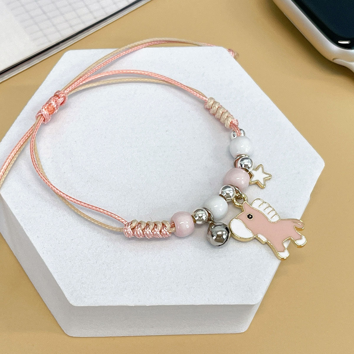 Wrapables Friendship Beaded Enamel Charm Bracelet