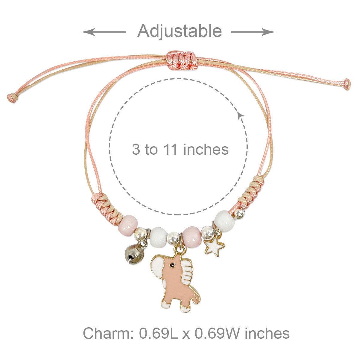 Wrapables Friendship Beaded Enamel Charm Bracelet