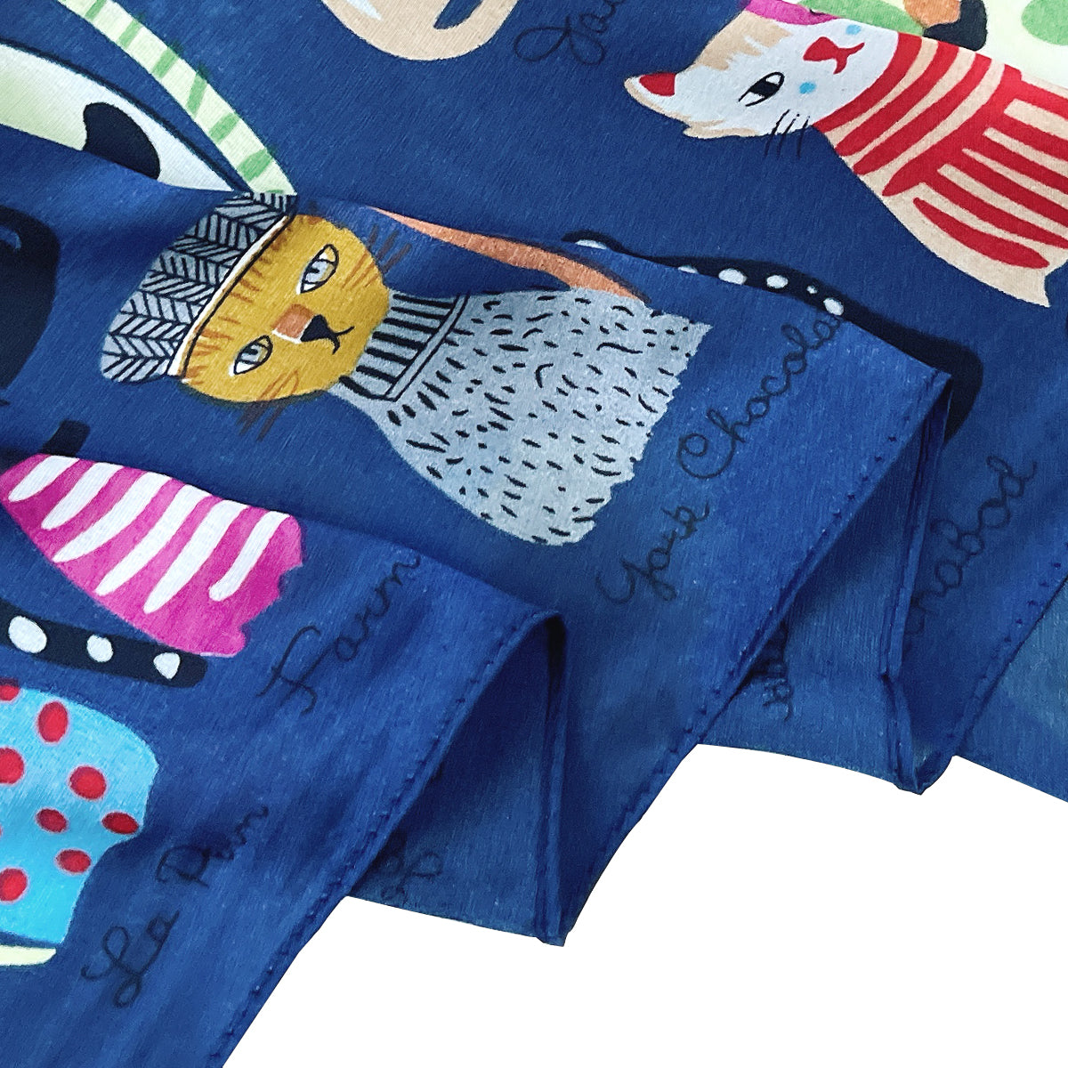 Wrapables Large Fashionable Cats Head Wrap Square Scarf 35 x 35 Inches