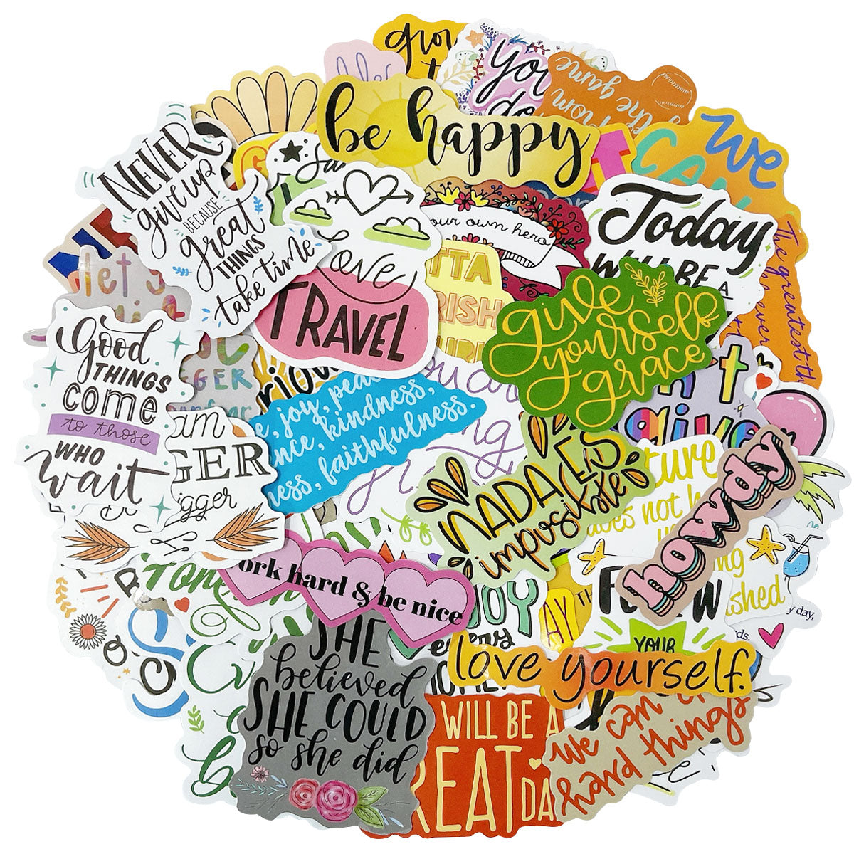 Wrapables Waterproof Vinyl Stickers for Water Bottles, Laptop, Phones, Skateboards, Decals for Teens