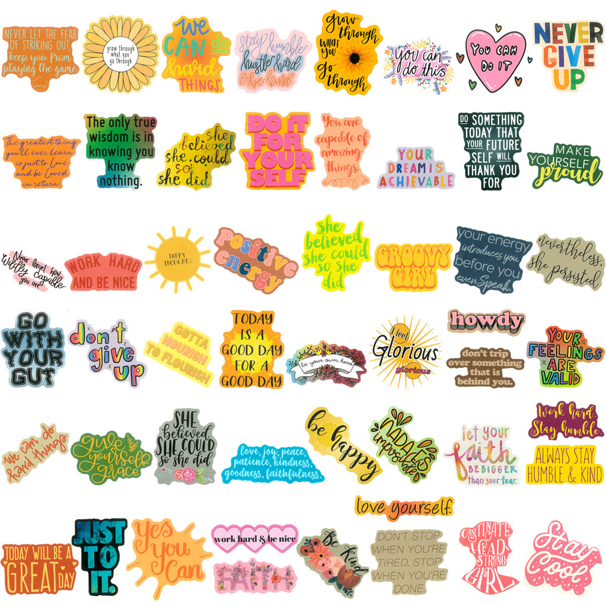 Wrapables Waterproof Vinyl Stickers for Water Bottles, Laptop, Phones, Skateboards, Decals for Teens