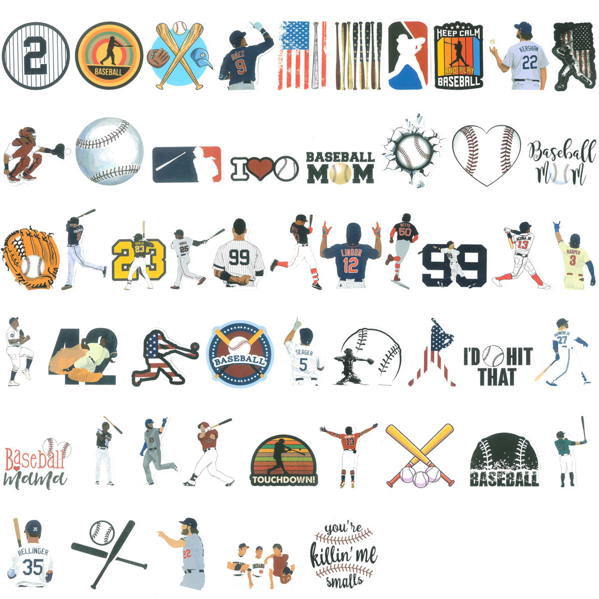 Wrapables Waterproof Vinyl Stickers for Water Bottles, Laptop, Phones, Skateboards, Decals for Teens