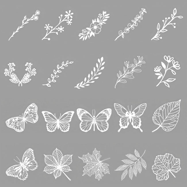 Wrapables Hollow Lace Paper for Arts & Crafts, Scrapbooking, Stationery, Photo Albums (Set of 2)