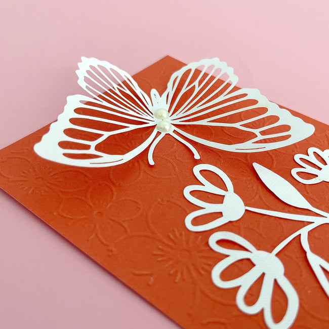 Wrapables Hollow Lace Paper for Arts & Crafts, Scrapbooking, Stationery, Photo Albums (Set of 2)
