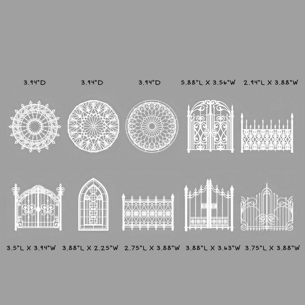 Wrapables Hollow Lace Paper for Arts & Crafts, Scrapbooking, Stationery, Photo Albums (Set of 2)