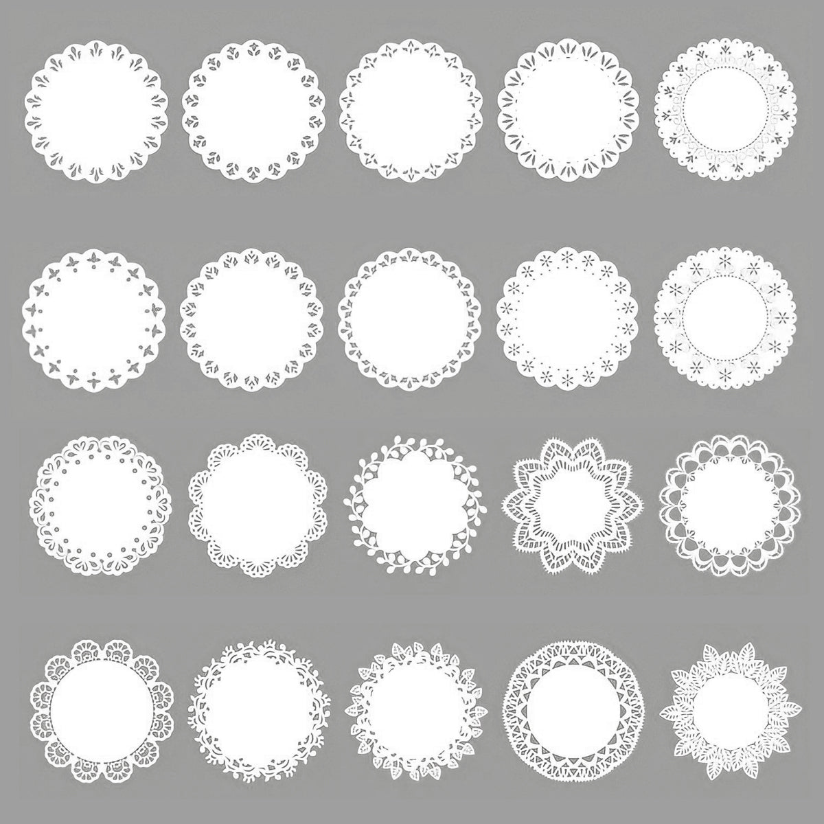 Wrapables Hollow Lace Paper for Arts & Crafts, Scrapbooking, Stationery, Photo Albums (Set of 2)