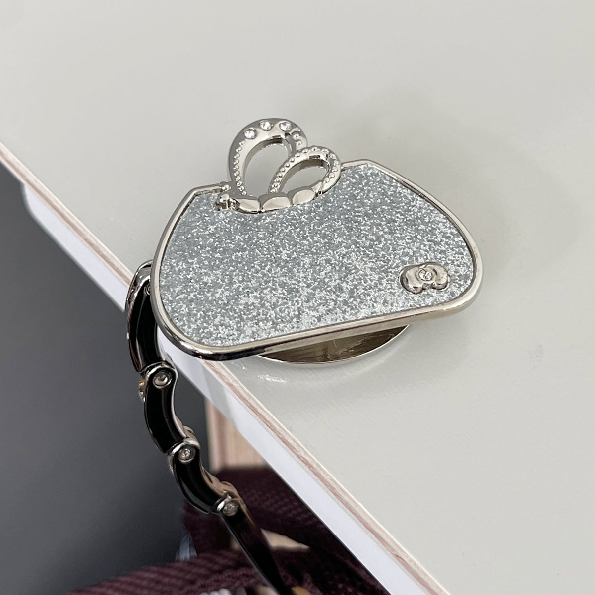 Wrapables Stylish Purse Hook Hanger, Foldable Handbag Table Hanger