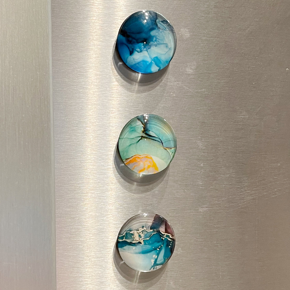 Wrapables Crystal Glass Magnets, Refrigerator Magnets for Office Whiteboards, Cabinets, Lockers (Set of 12)