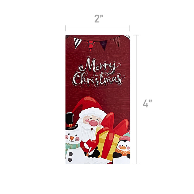 Wrapables 4" x 2" Rectangular Christmas Holiday Sealing Stickers and Labels for Packages, Gift Boxes and Bags (100pcs)