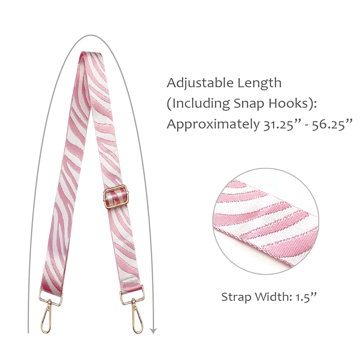 Wrapables Wide Adjustable Crossbody Handbag Strap, Women's Replacement Bag Strap for Purses