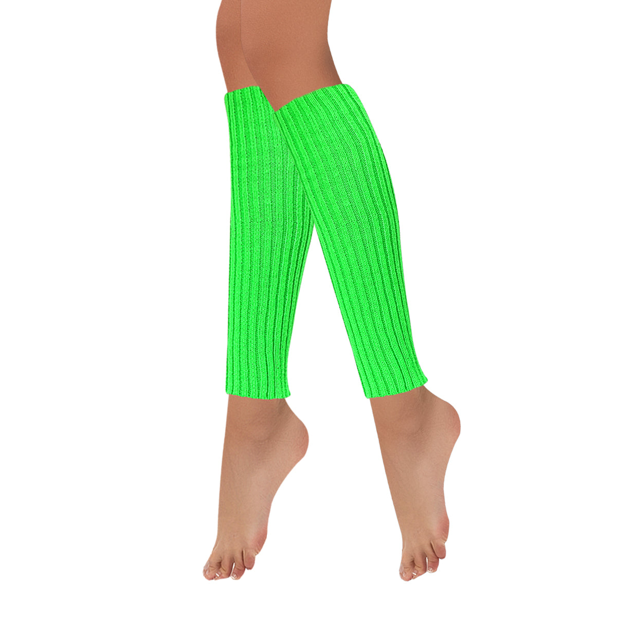 Wrapables 80's Style Neon Fluorescent Ribbed Leg Warmers