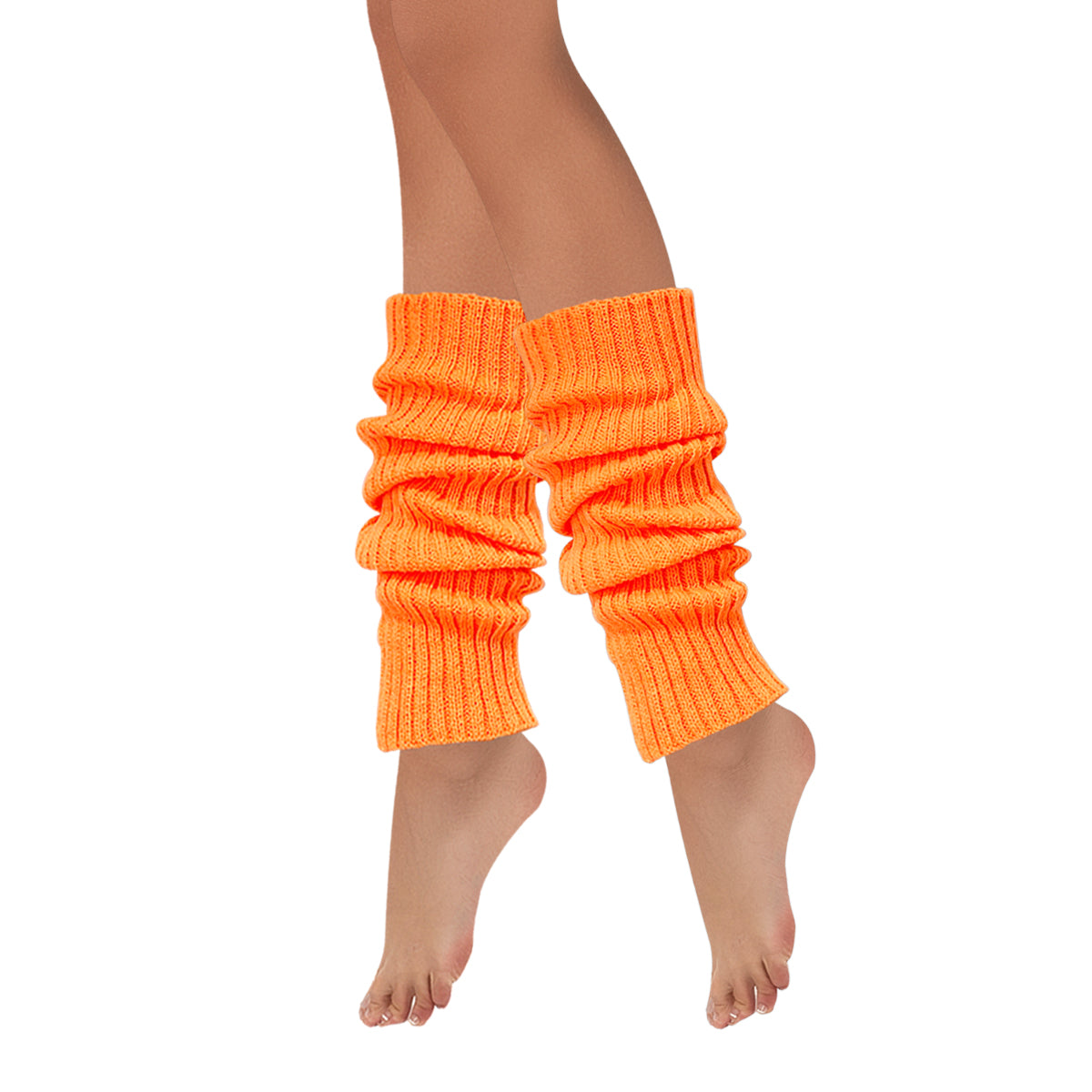 Wrapables 80's Style Neon Fluorescent Ribbed Leg Warmers