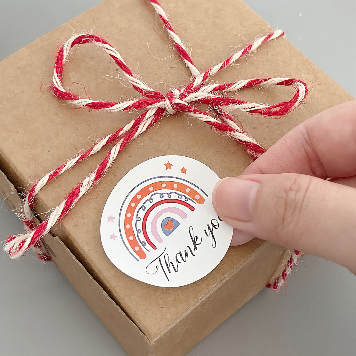 Wrapables Rainbow Thank You Sticker Roll (500pcs)