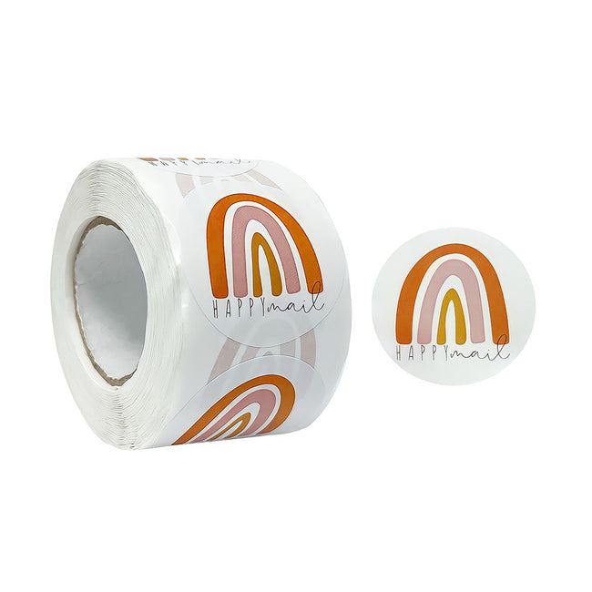 Wrapables 1.5 inch Happy Mail Stickers Roll (500pcs)