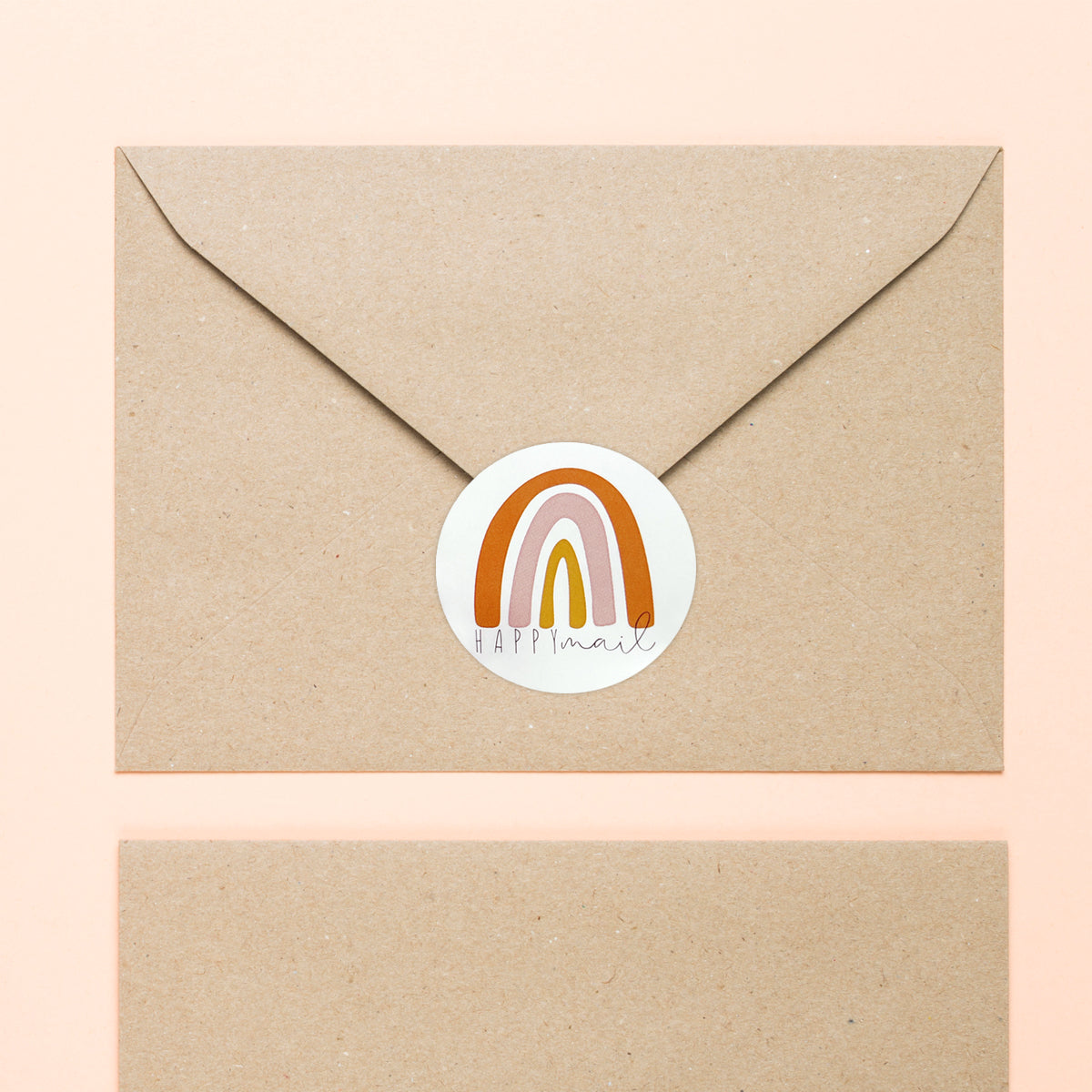 Wrapables 1.5 inch Happy Mail Stickers Roll (500pcs)