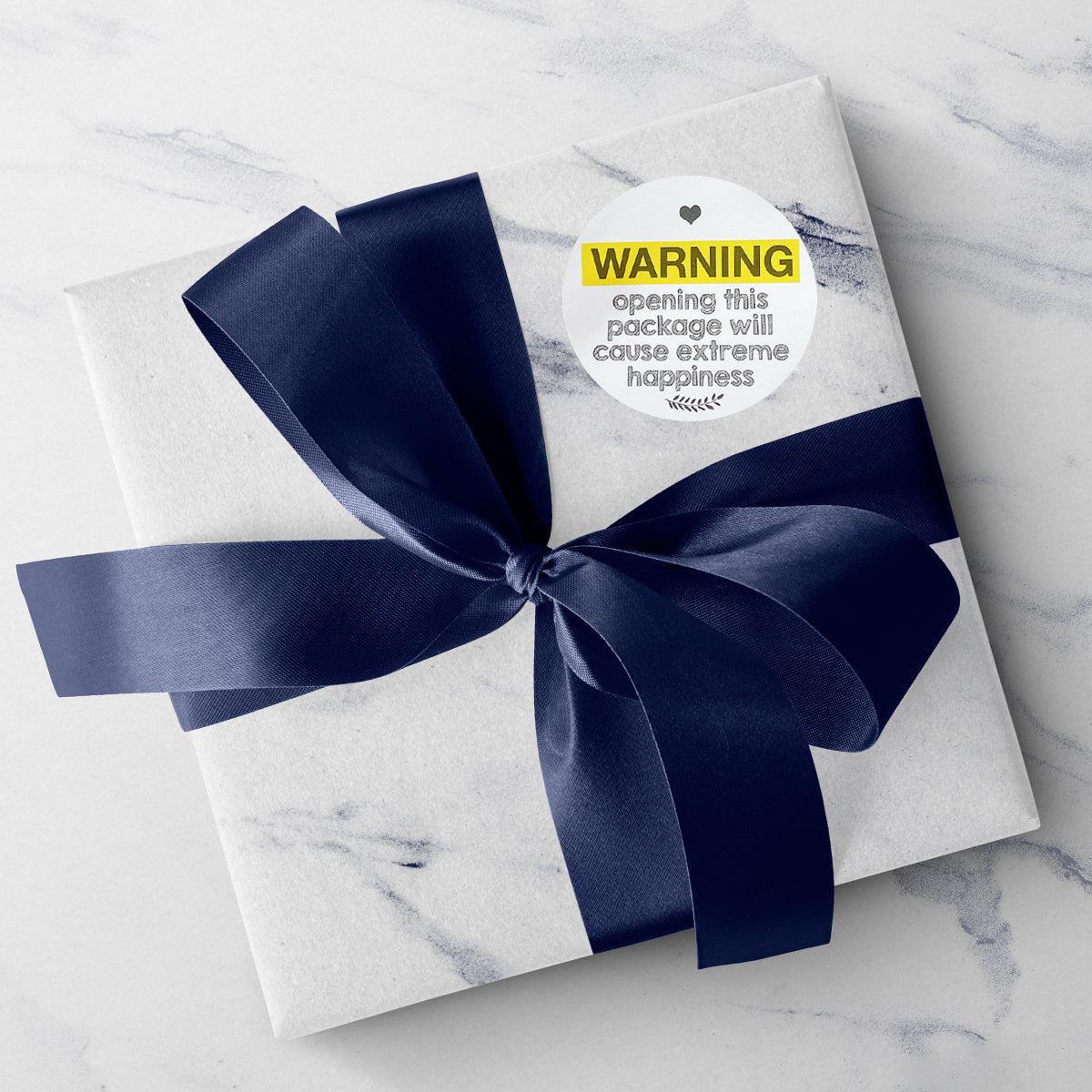 Wrapables 1.5 inch Yellow Extreme Happiness Warning Stickers (500pcs)