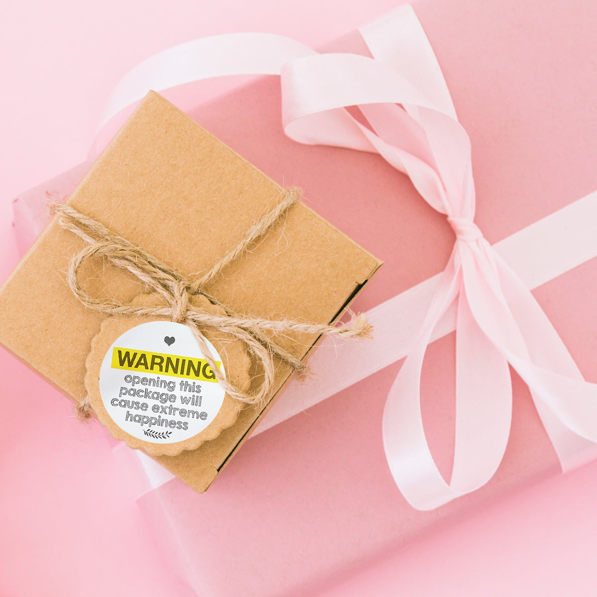 Wrapables 1.5 inch Yellow Extreme Happiness Warning Stickers (500pcs)