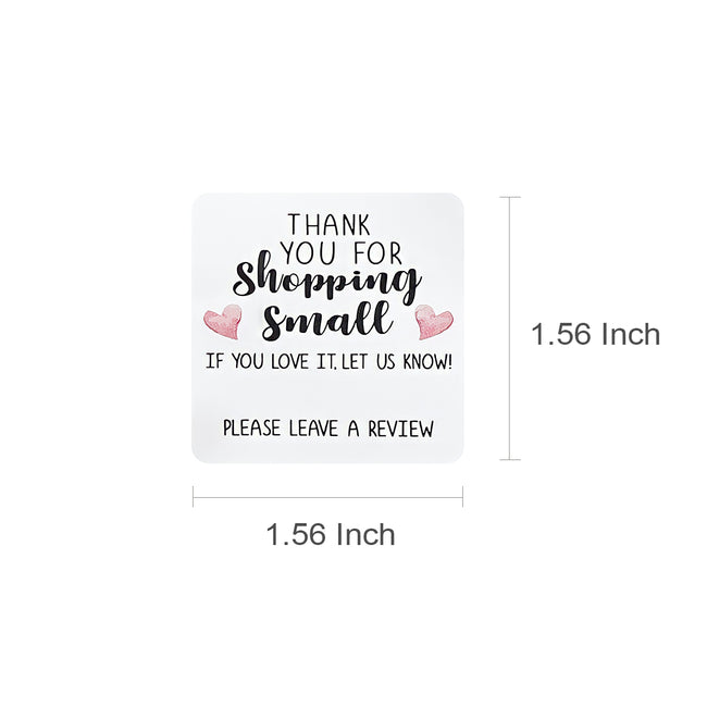 Wrapables Shopping Small Business Thank You Stickers Roll, Sealing Stickers and Labels for Boxes, Envelopes, Bags and Packages (500pcs)