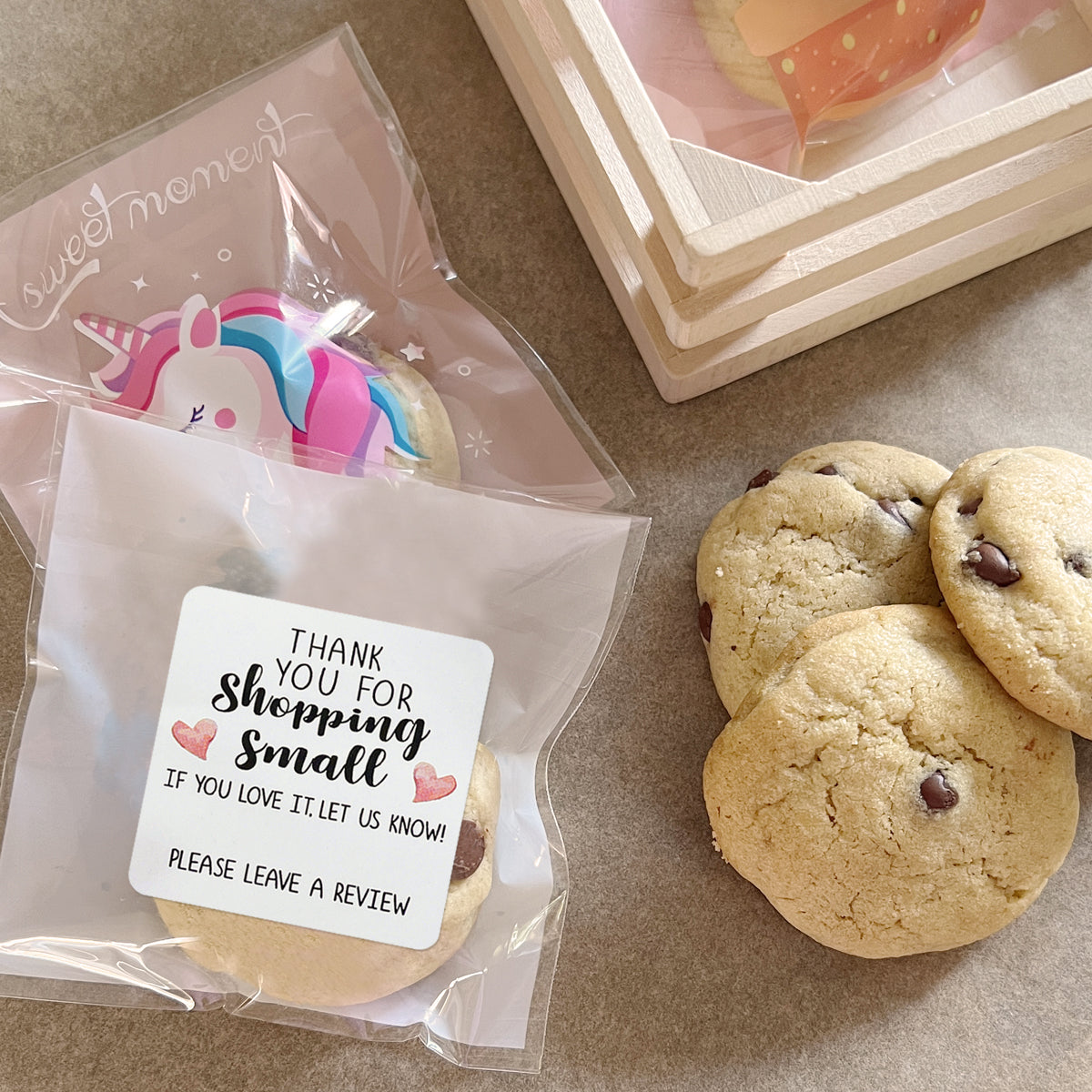 Wrapables Shopping Small Business Thank You Stickers Roll, Sealing Stickers and Labels for Boxes, Envelopes, Bags and Packages (500pcs)