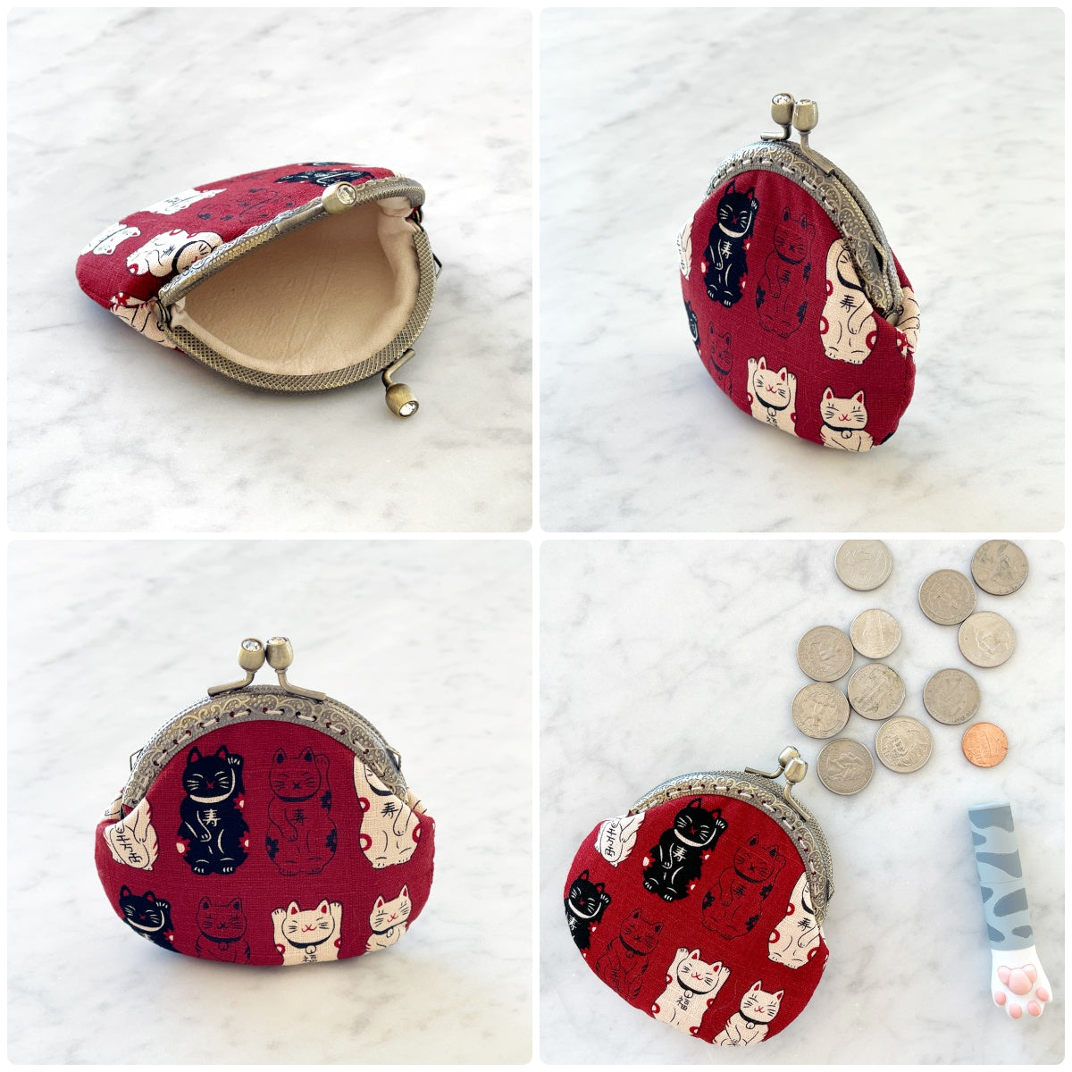 Wrapables Stylish Decorative Coin Purse, Clasp Wallet