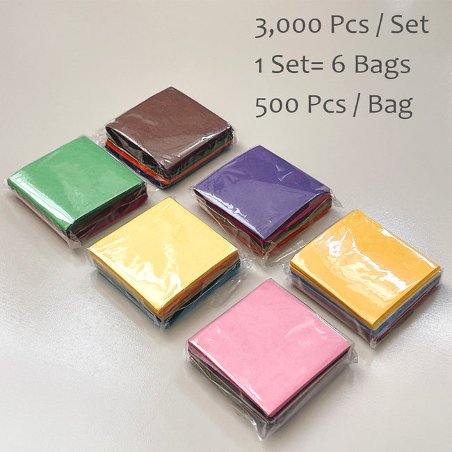 Wrapables 2" x 2" Assorted Colors Tissue Paper for Scrapbooking, Arts & Crafts, DIY 3000pcs