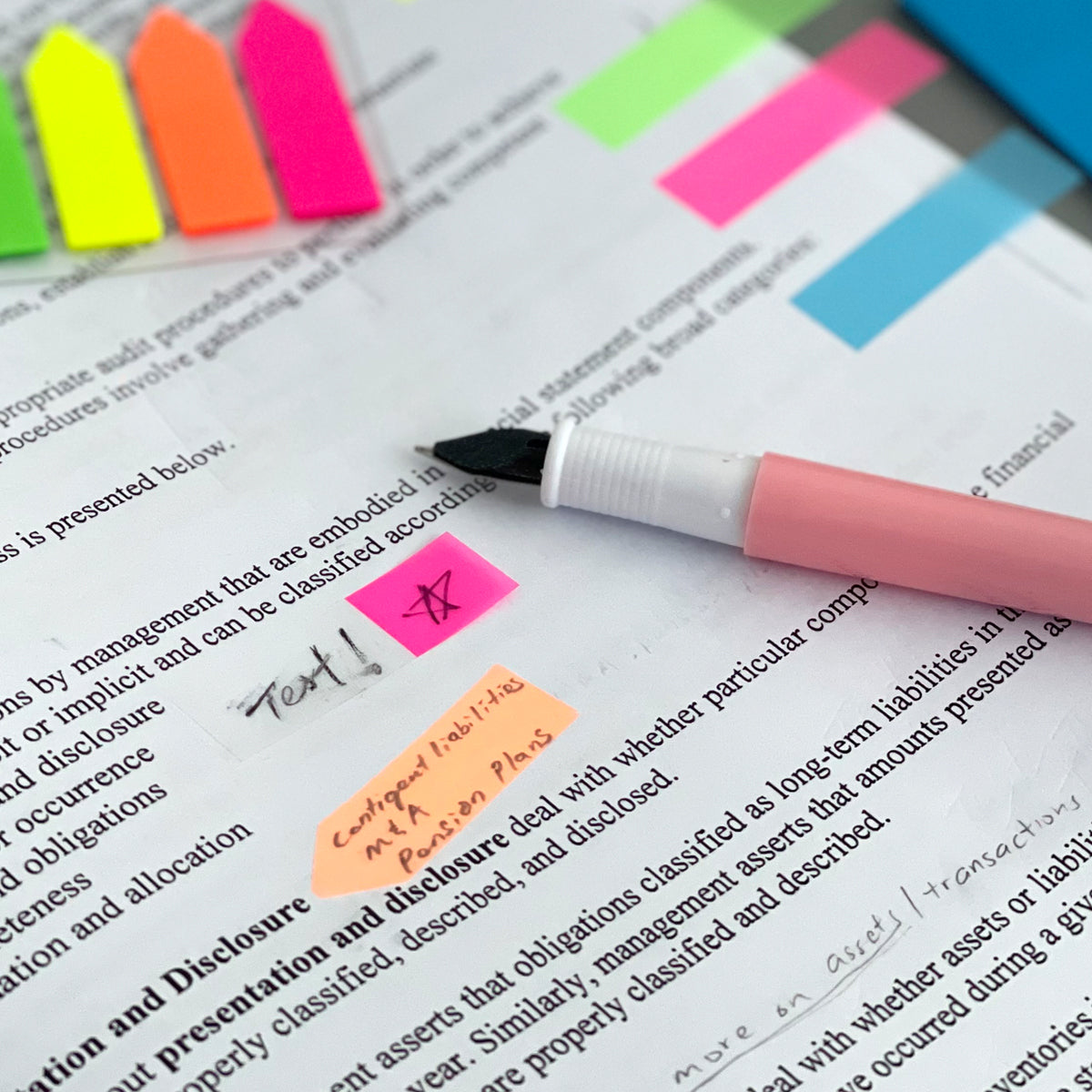 Wrapables 500pcs Transparent Sticky Notes Set, Memo Note Pads, Book Tabs, Page Markers, Sticky Notes, School and Office Supplies