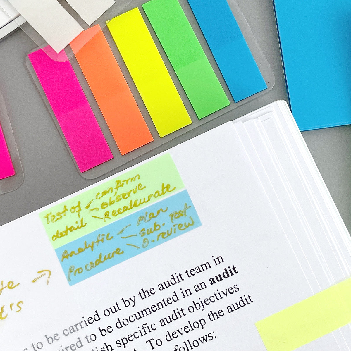 Wrapables 500pcs Transparent Sticky Notes Set, Memo Note Pads, Book Tabs, Page Markers, Sticky Notes, School and Office Supplies