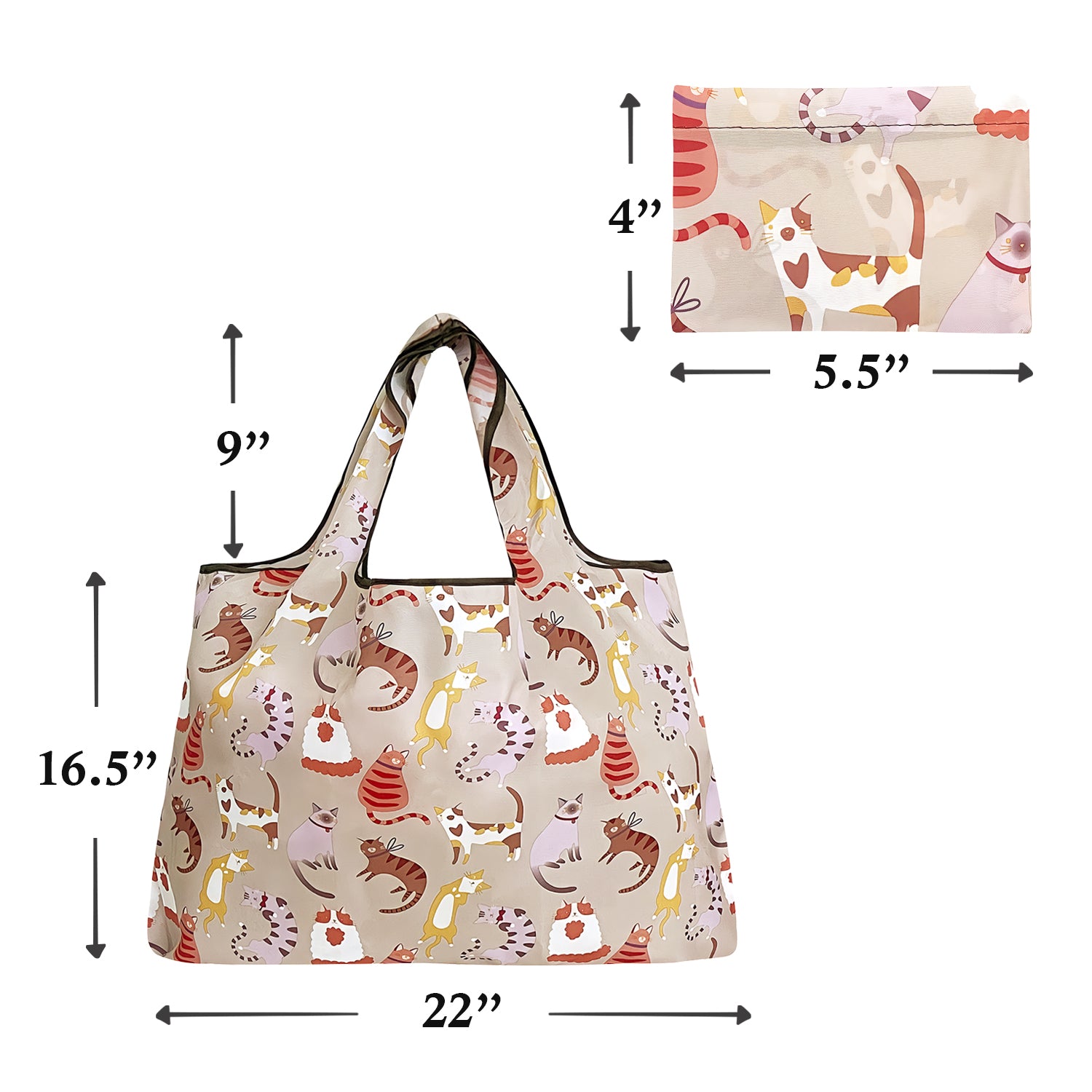 Wrapables Eco-Friendly Large Nylon Reusable Shopping Bag