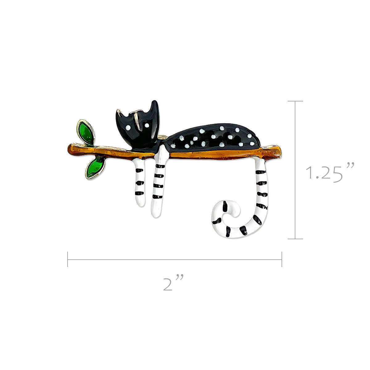 Wrapables Lounging Cats Enamel Brooch Pin