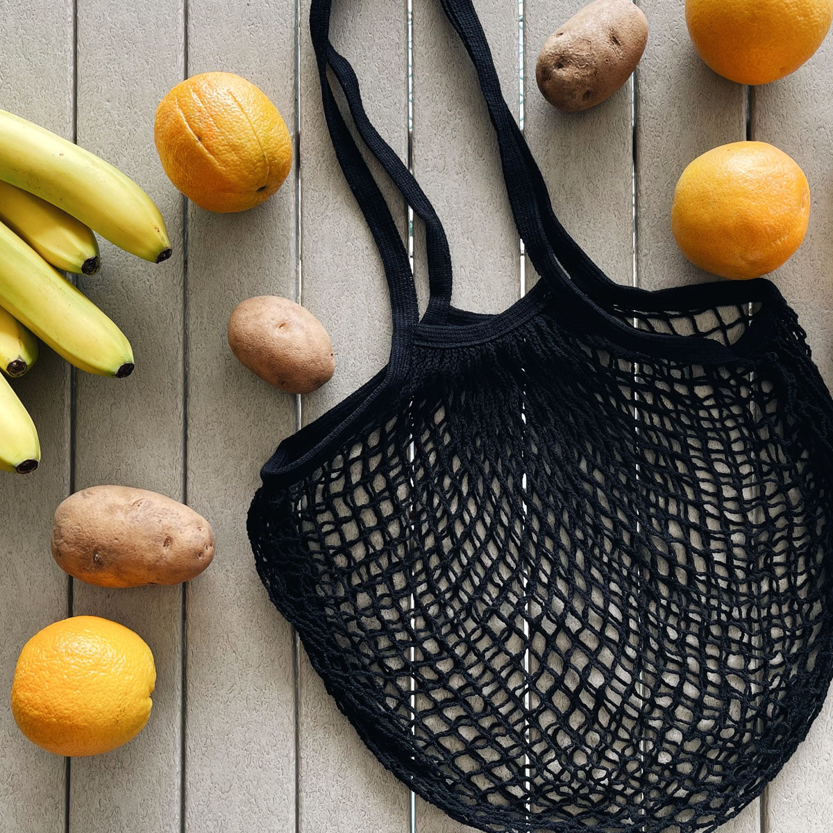 Wrapables Cotton Mesh Net Shopping Bag, Grocery Bag for Vegetables, Produce (Set of 3)