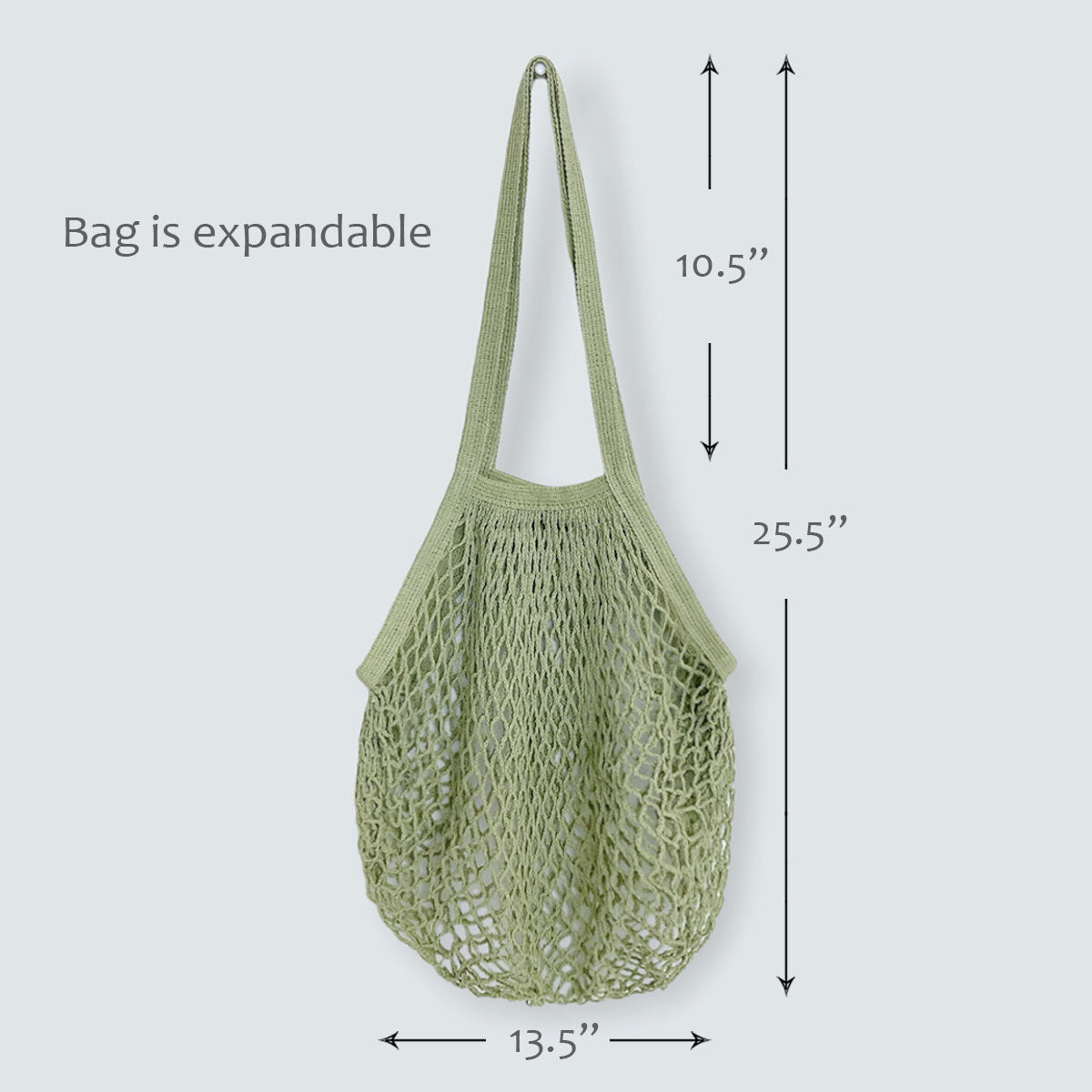 Wrapables Cotton Mesh Net Shopping Bag, Grocery Bag for Vegetables, Produce (Set of 3)