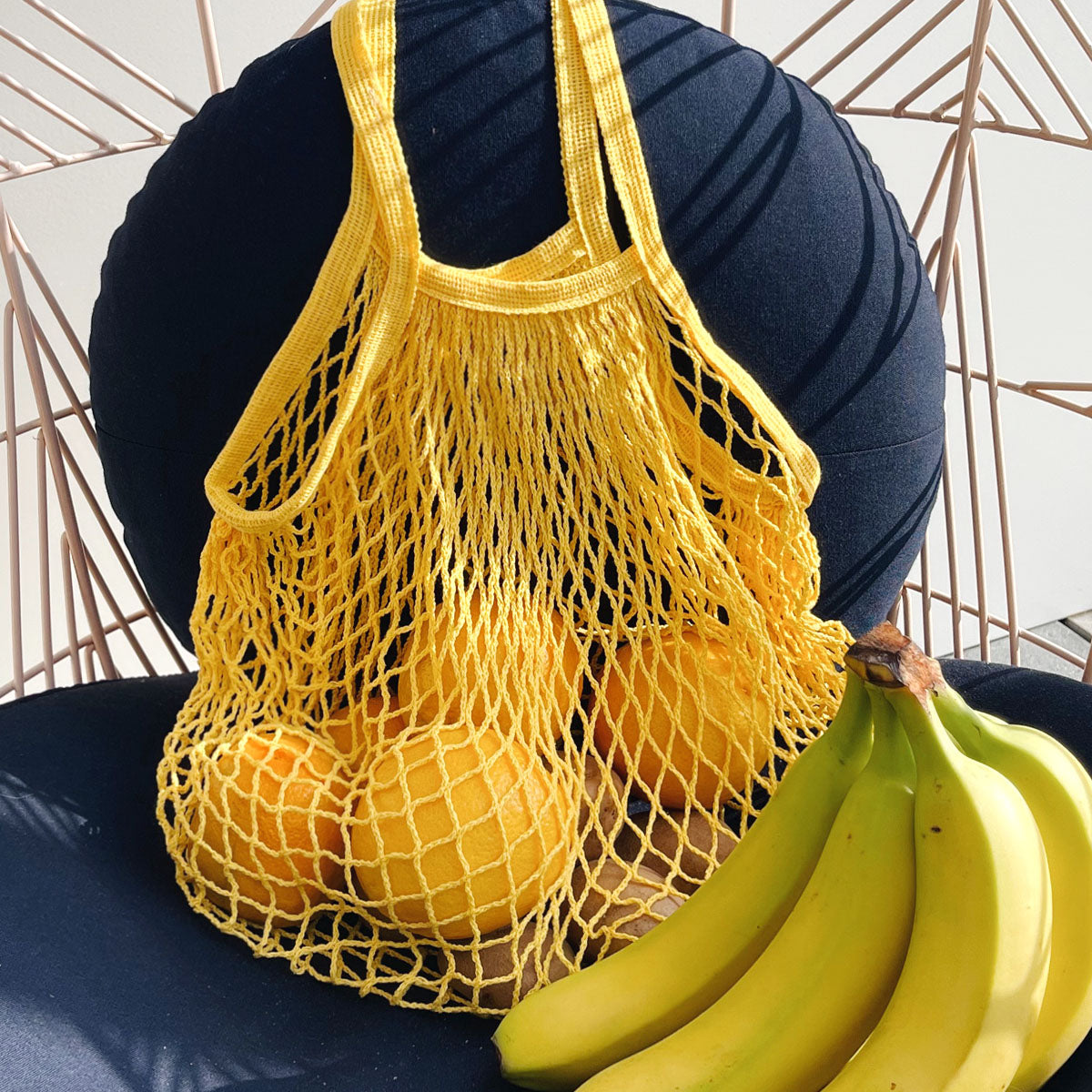 Wrapables Cotton Mesh Net Shopping Bag, Grocery Bag for Vegetables, Produce (Set of 3)