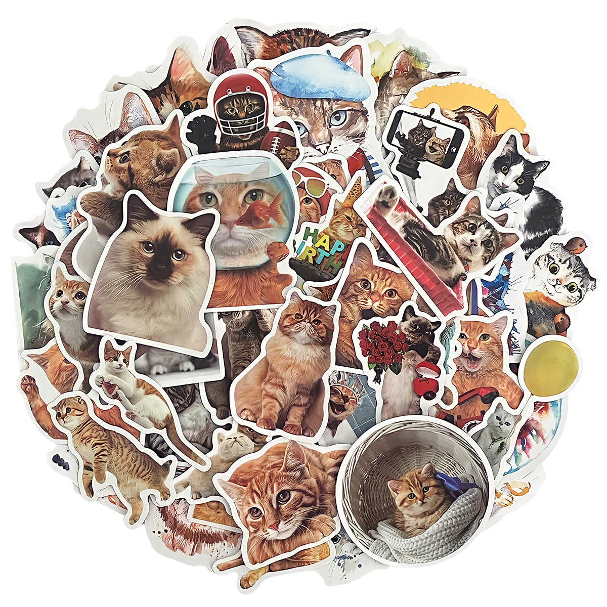 Wrapables Waterproof Vinyl Stickers for Water Bottles, Laptop, Phones, Skateboards, Decals for Teens