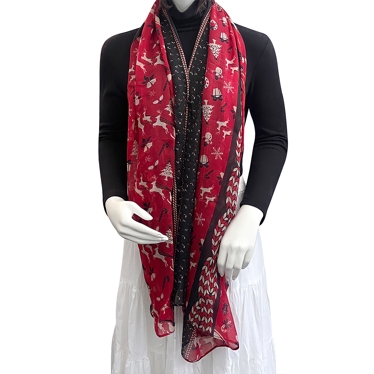 Wrapables Lightweight Winter Holiday Christmas Scarf