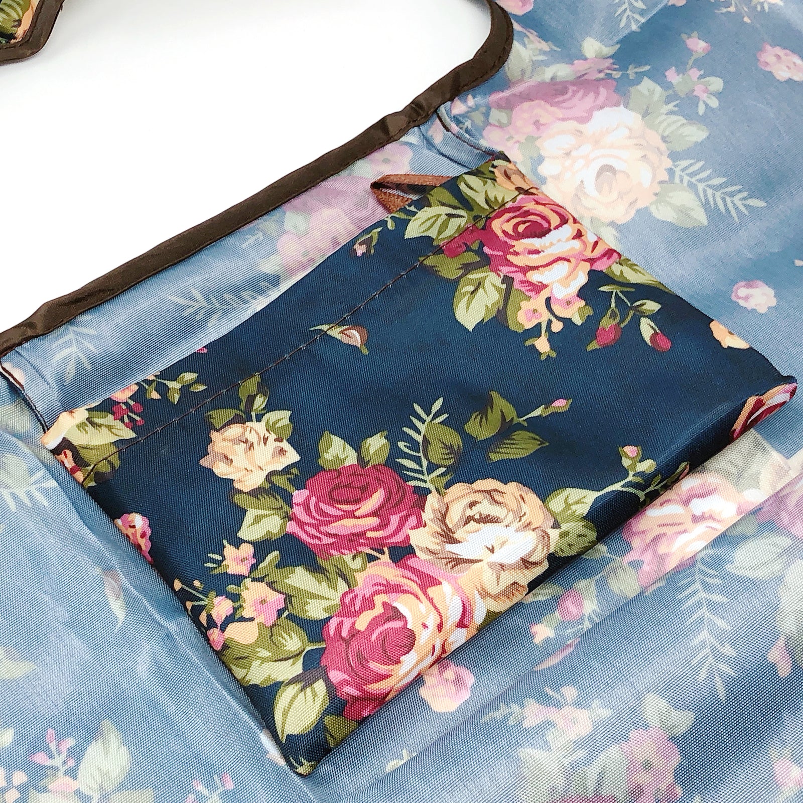 Wrapables Large & Small Foldable Tote Nylon Reusable Grocery Bags, Set of 2