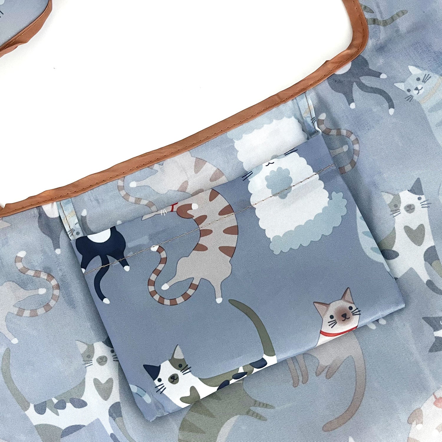 Wrapables Large & Small Foldable Tote Nylon Reusable Grocery Bags, Set of 2