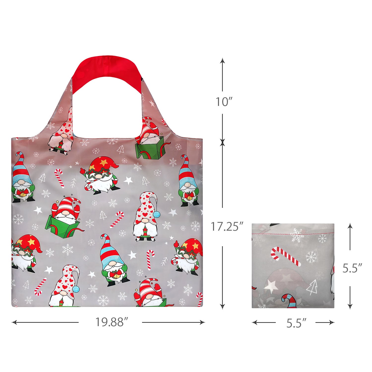 Wrapables Christmas Holiday AllyBag Collection Reusable Shopping Bag