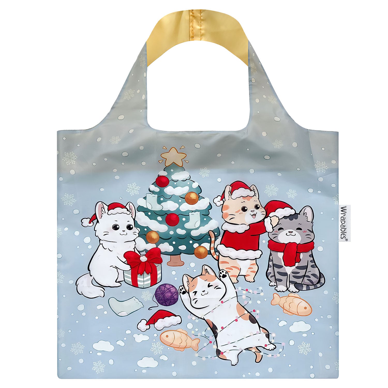 Wrapables Christmas Holiday AllyBag Collection Reusable Shopping Bag