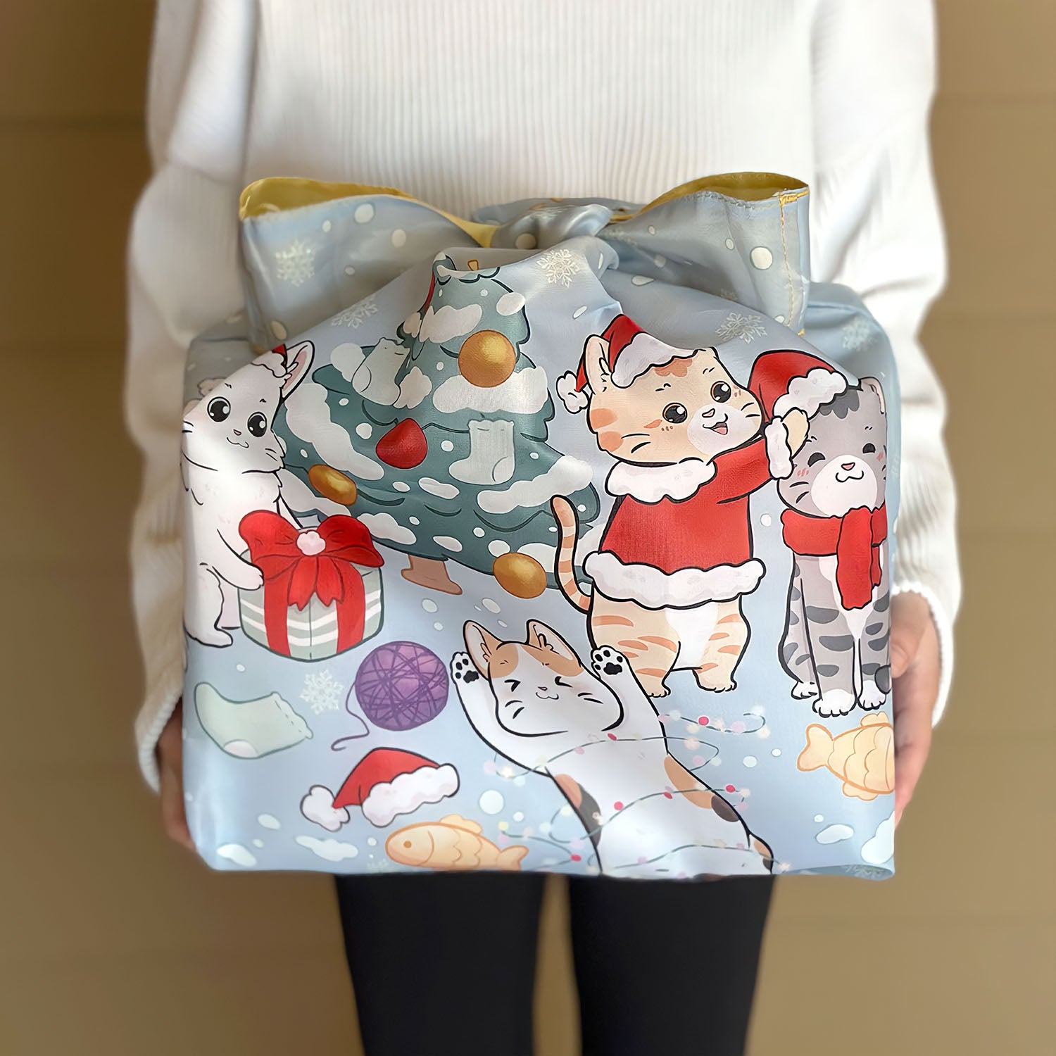 Wrapables Christmas Holiday AllyBag Collection Reusable Shopping Bag