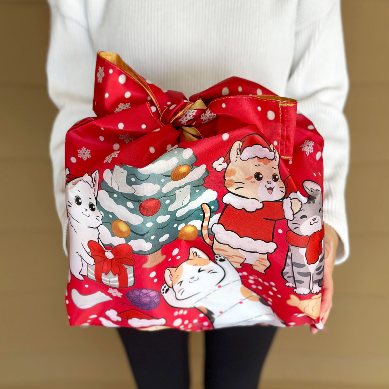 Wrapables Christmas Holiday AllyBag Collection Reusable Shopping Bag