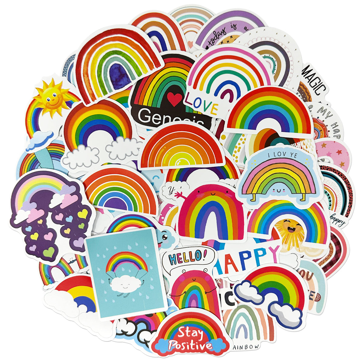 Wrapables Waterproof Vinyl Stickers for Water Bottles, Laptop, Phones, Skateboards, Decals for Teens