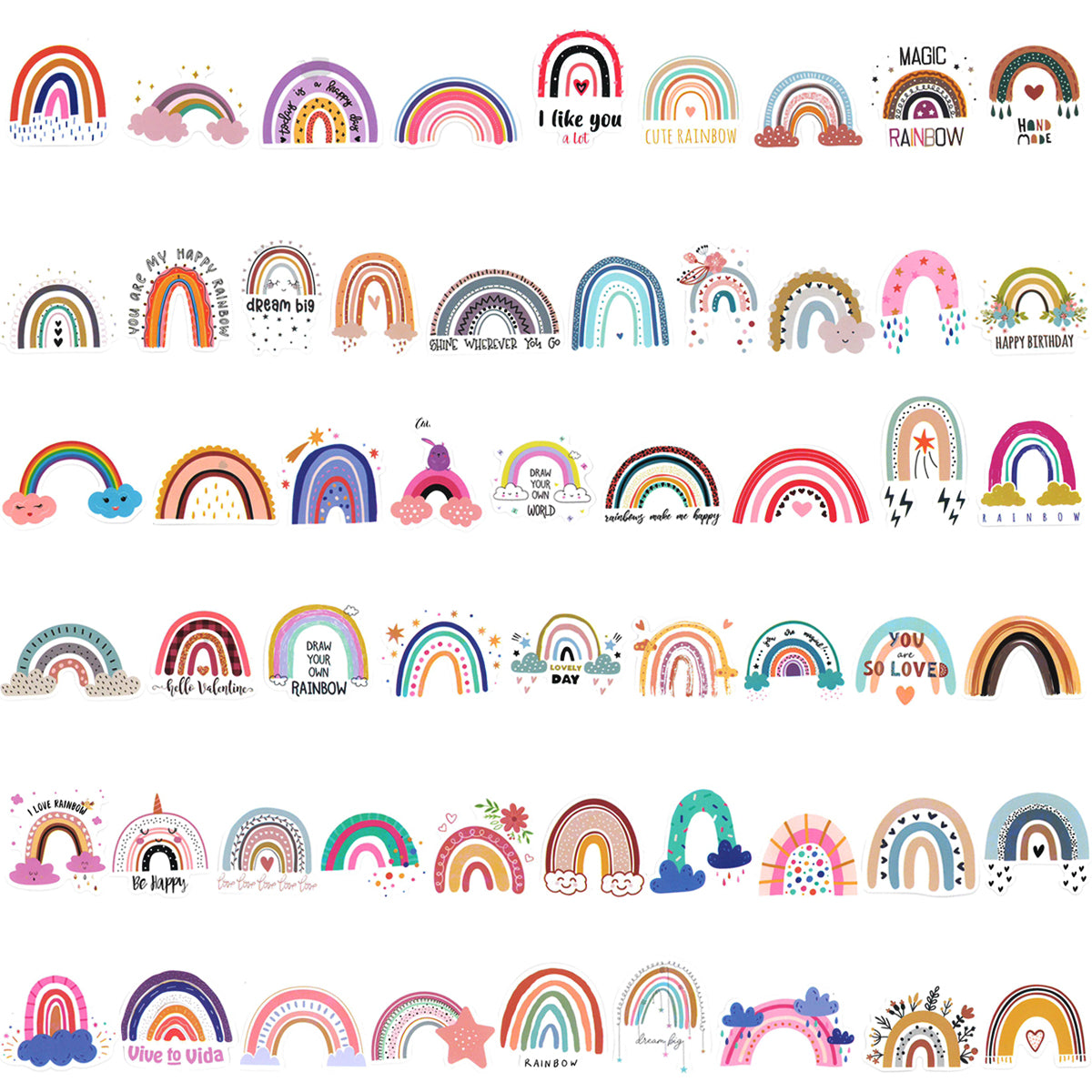 Wrapables Waterproof Vinyl Stickers for Water Bottles, Laptop, Phones, Skateboards, Decals for Teens