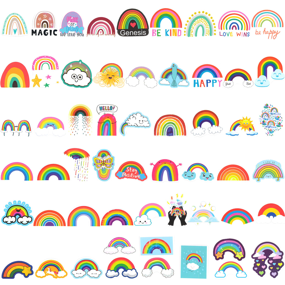 Wrapables Waterproof Vinyl Stickers for Water Bottles, Laptop, Phones, Skateboards, Decals for Teens