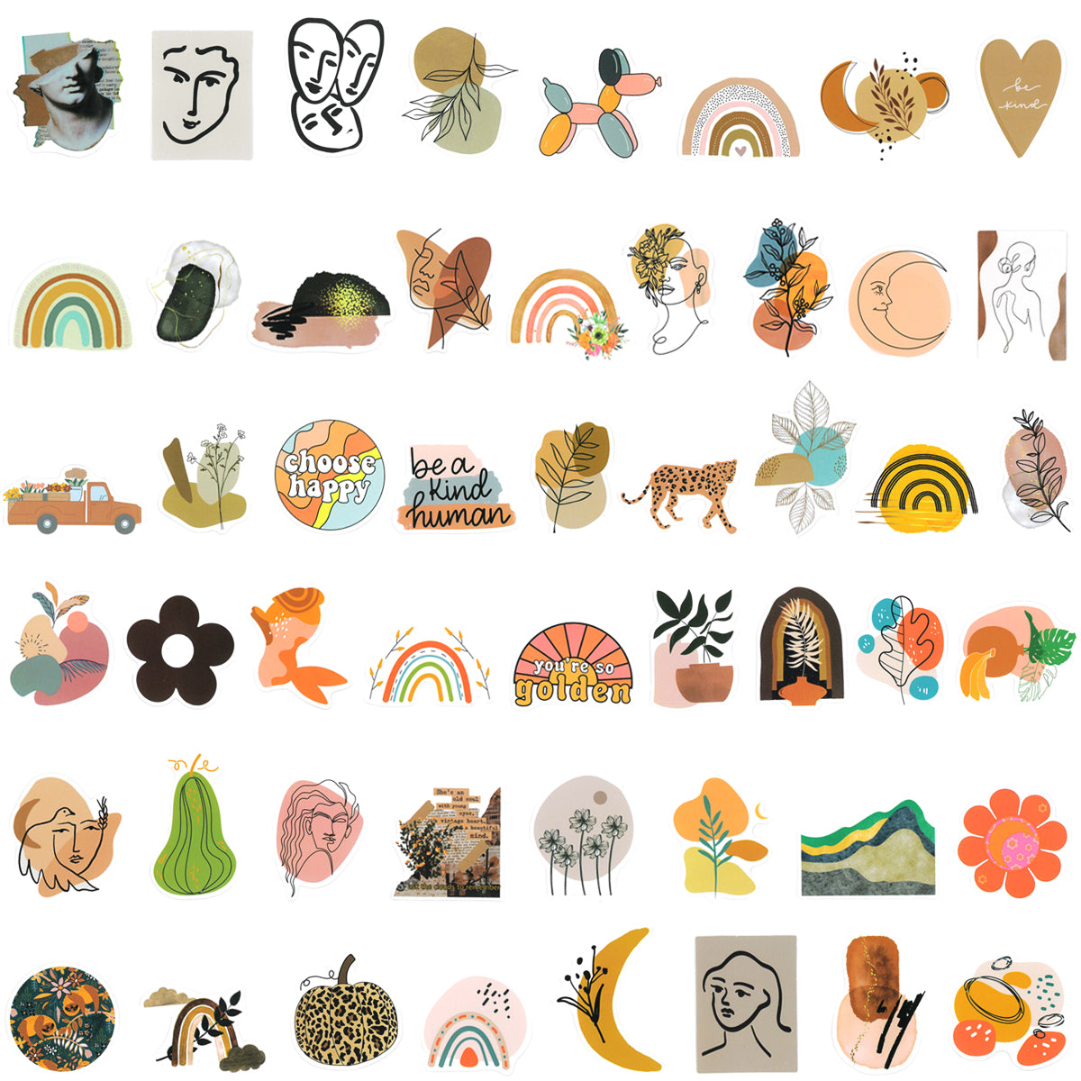 Wrapables Waterproof Vinyl Stickers for Water Bottles, Laptop, Phones, Skateboards, Decals for Teens