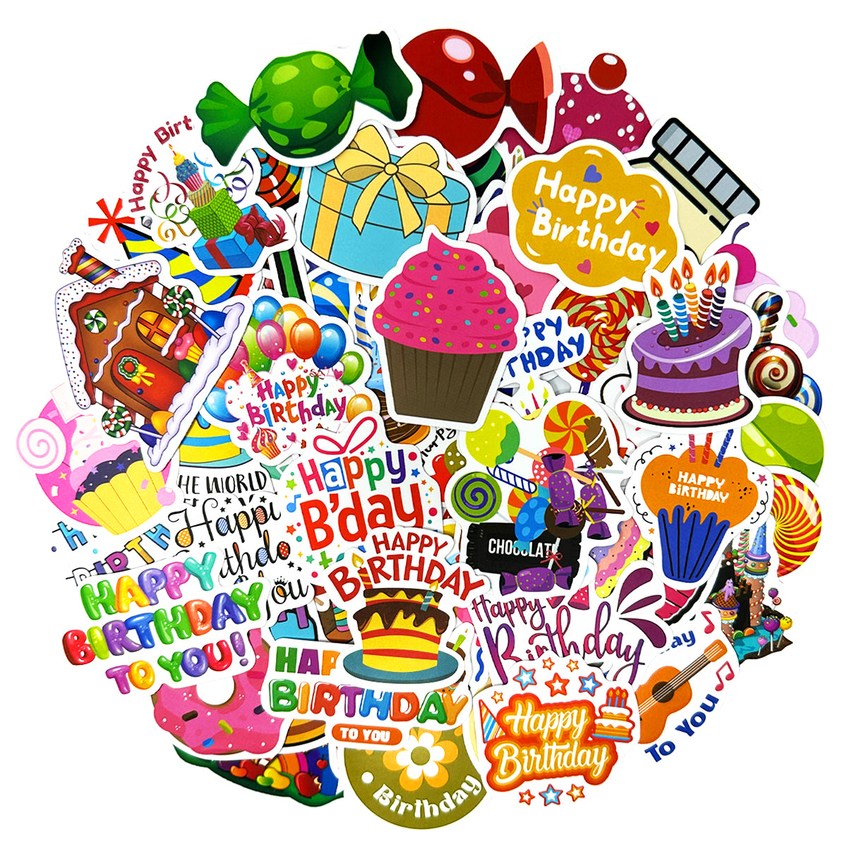 Wrapables Waterproof Vinyl Stickers for Water Bottles, Laptop, Phones, Skateboards, Decals for Teens