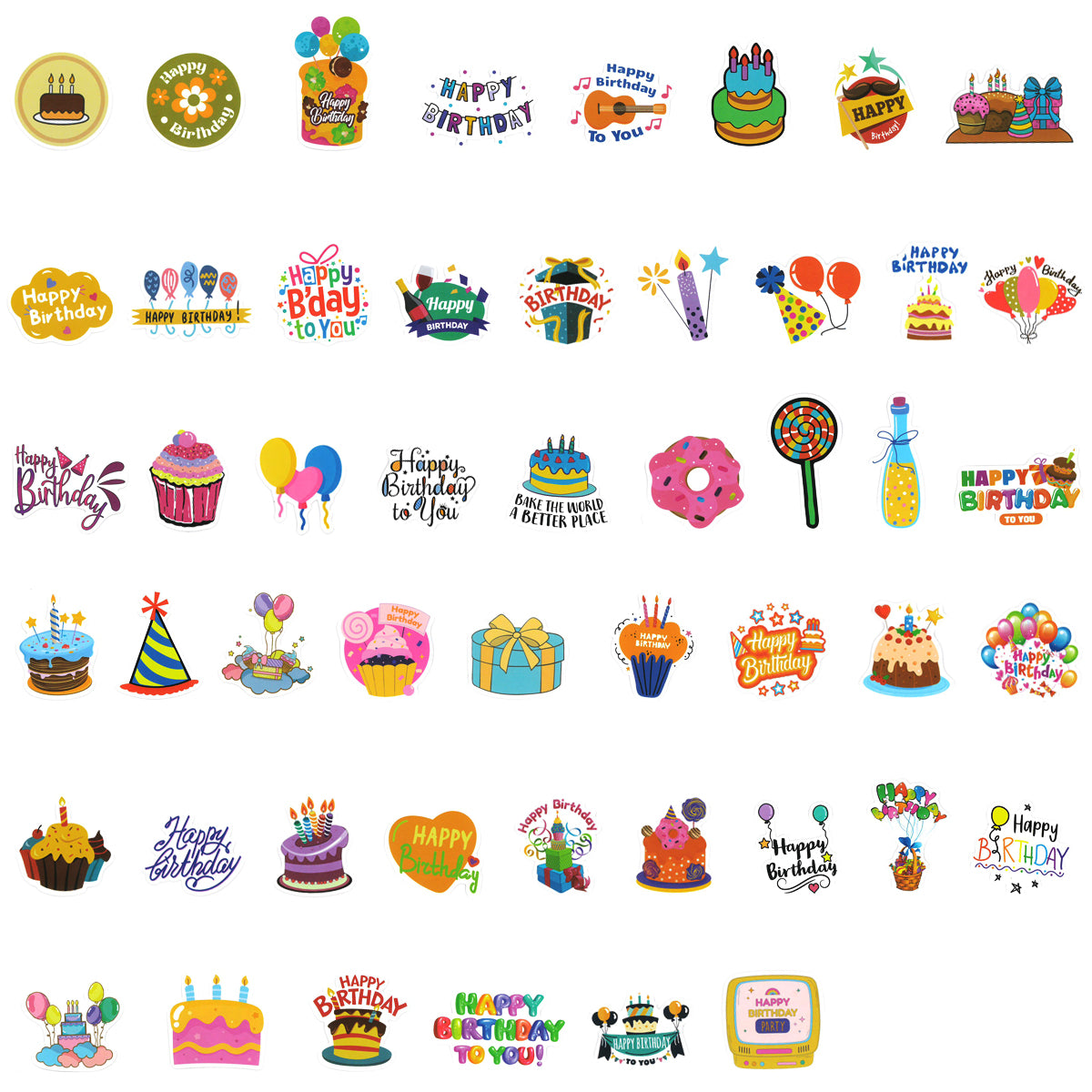 Wrapables Waterproof Vinyl Stickers for Water Bottles, Laptop, Phones, Skateboards, Decals for Teens