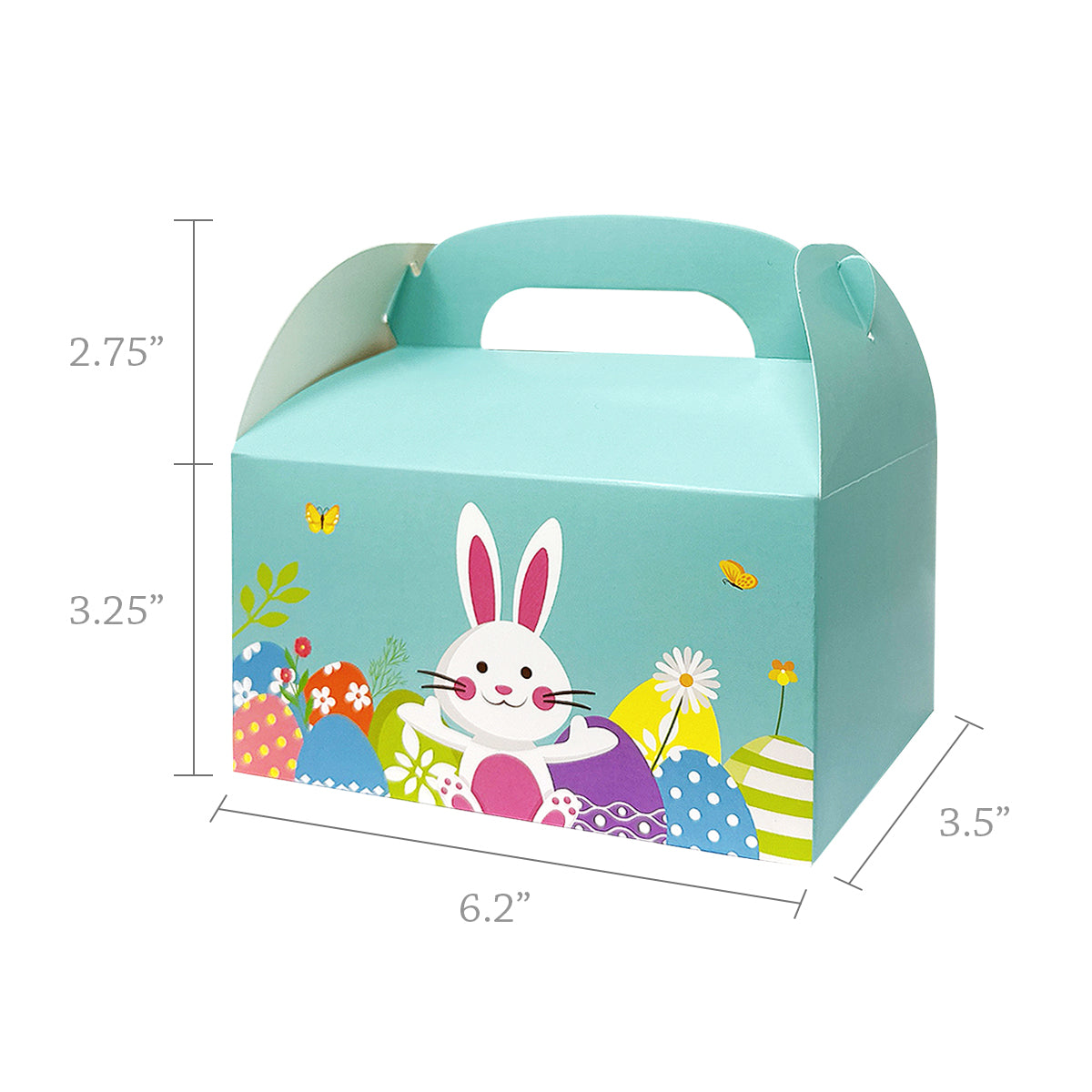 Wrapables Easter Gift Baskets with Handle, Treat Boxes for Eggs, Cookies and Candy
