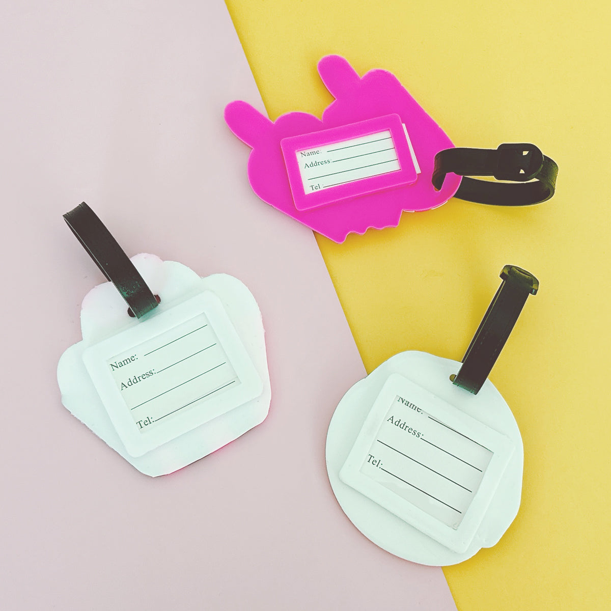 Wrapables Silicone Animal Luggage Tag with ID Card (Set of 3)