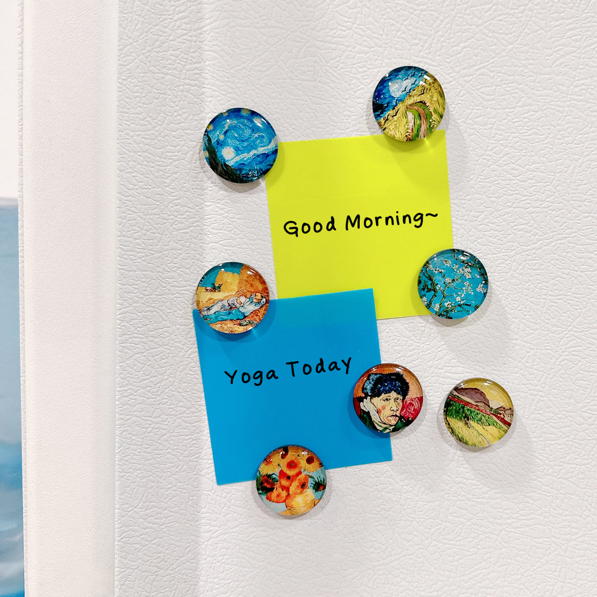 Wrapables Crystal Glass Magnets, Refrigerator Magnets for Office Whiteboards, Cabinets, Lockers (Set of 12)