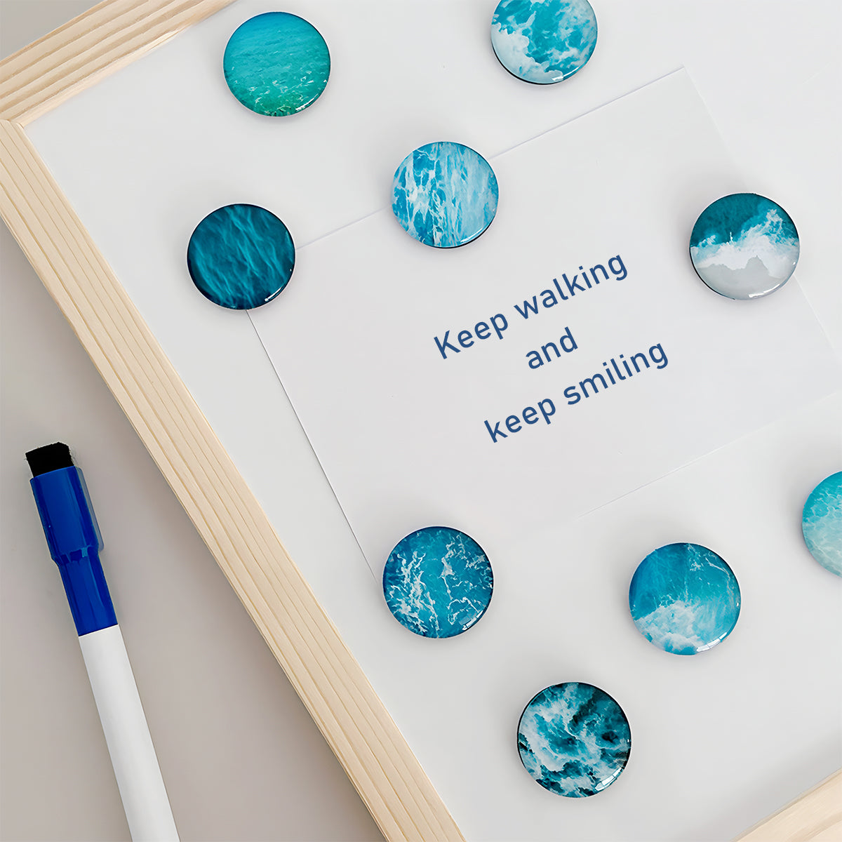 Wrapables Crystal Glass Magnets, Refrigerator Magnets for Office Whiteboards, Cabinets, Lockers (Set of 12)